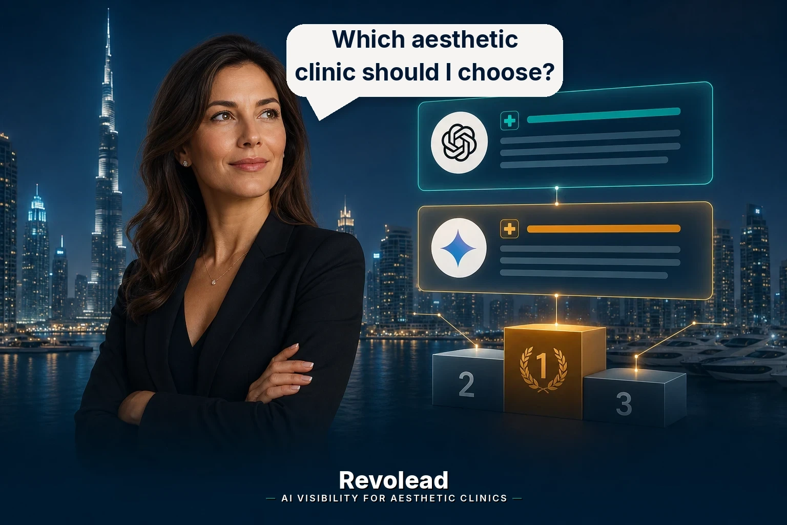 Revolead — private clinic visibility in ChatGPT and Google AI answers.